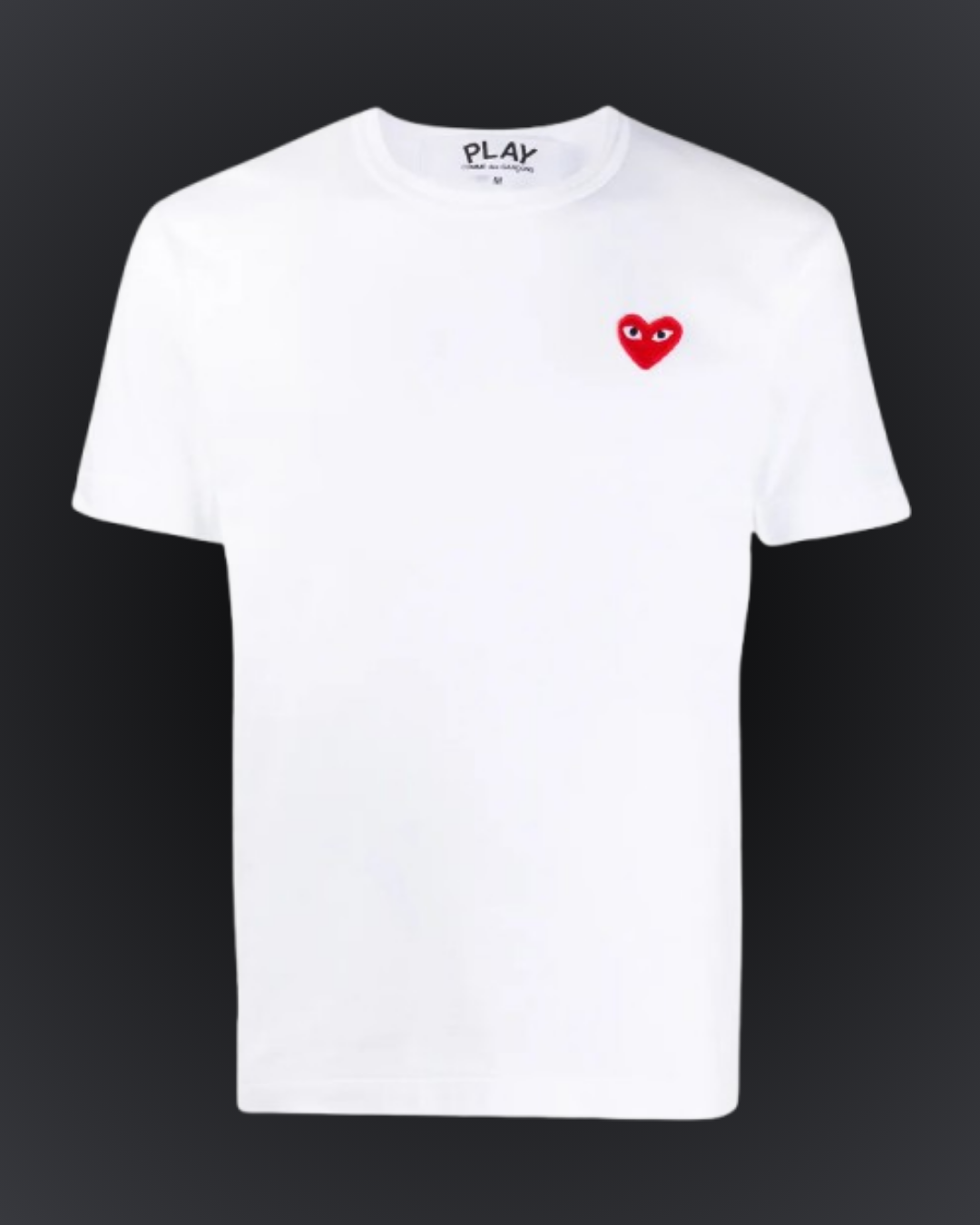 Camiseta PLAY Red Emblem – Branco