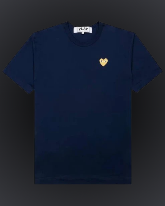 Camiseta PLAY Emblema Dourado - Azul Marinho