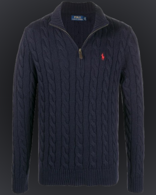 Quarter-Zip Ralph Lauren - Azul Marinho - Tricot